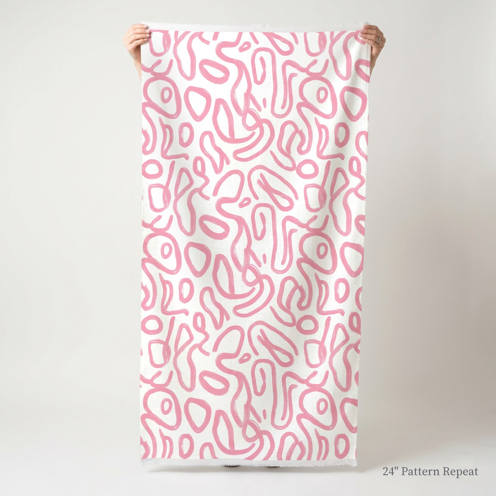 Pink Tangle Fabric by the Yard