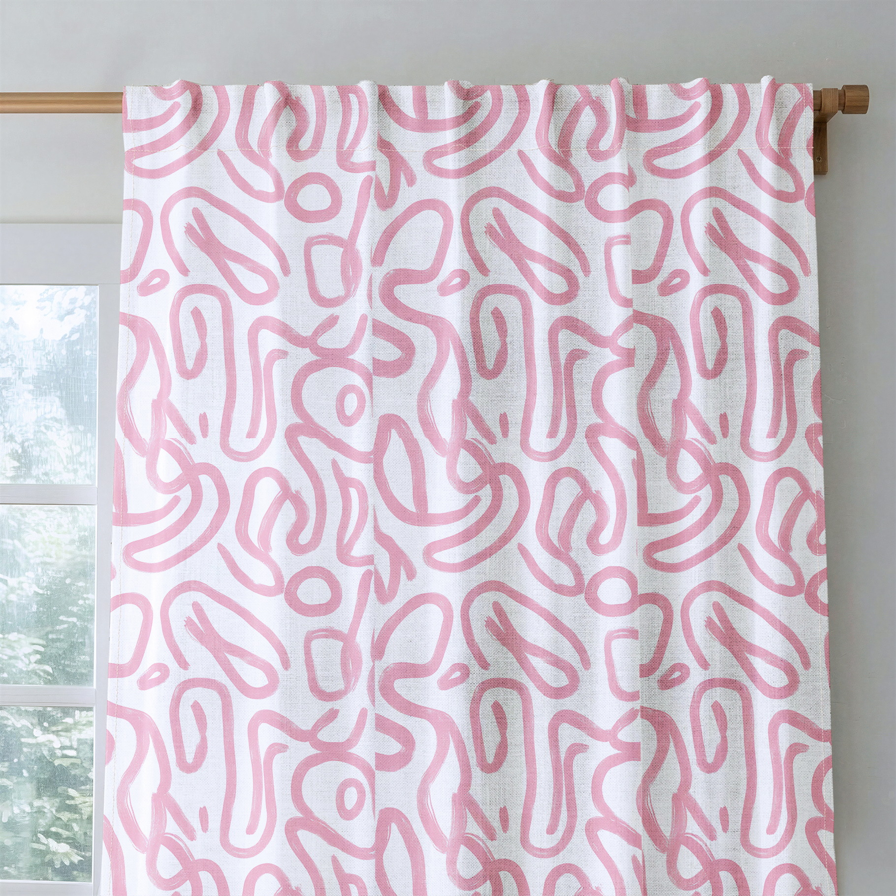 Pink Tangle - Drapery — rod