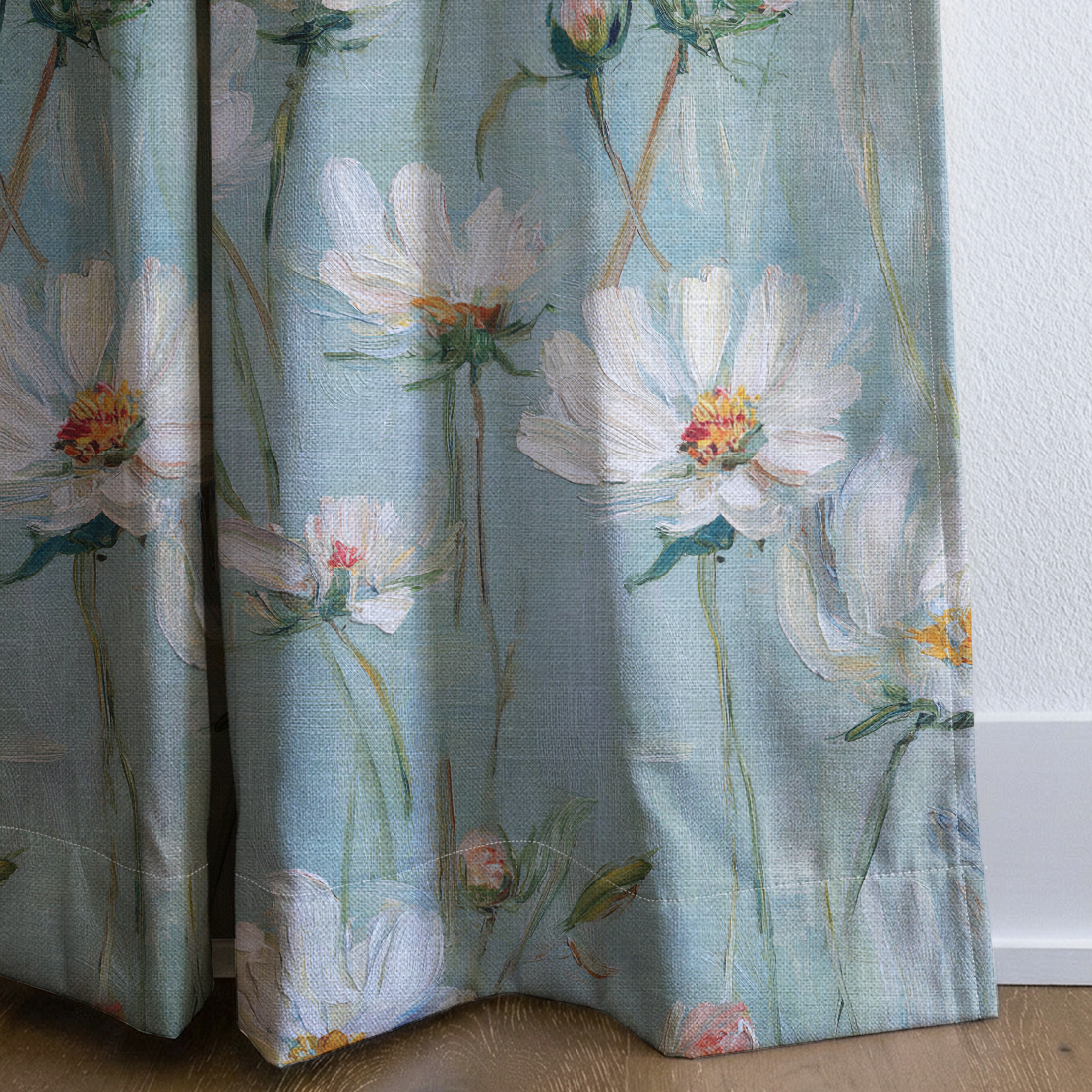 The Blossom - Drapery — corner closeup
