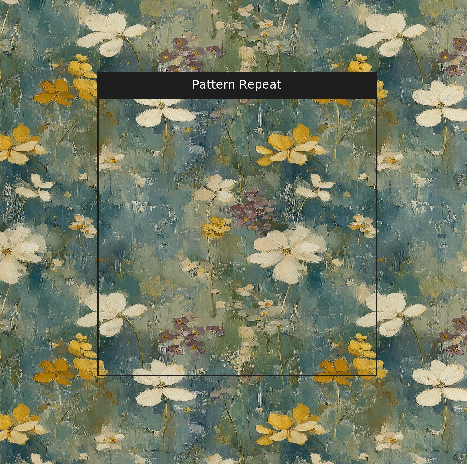 In Bloom Fabric by the Yard — pattern repeat