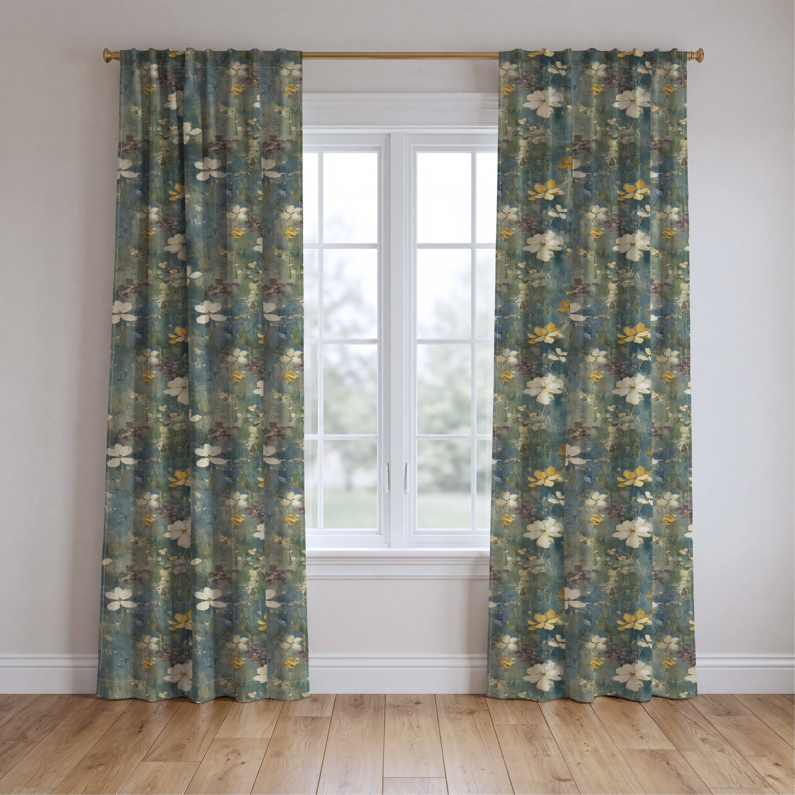 In Bloom - Drapery — two panels