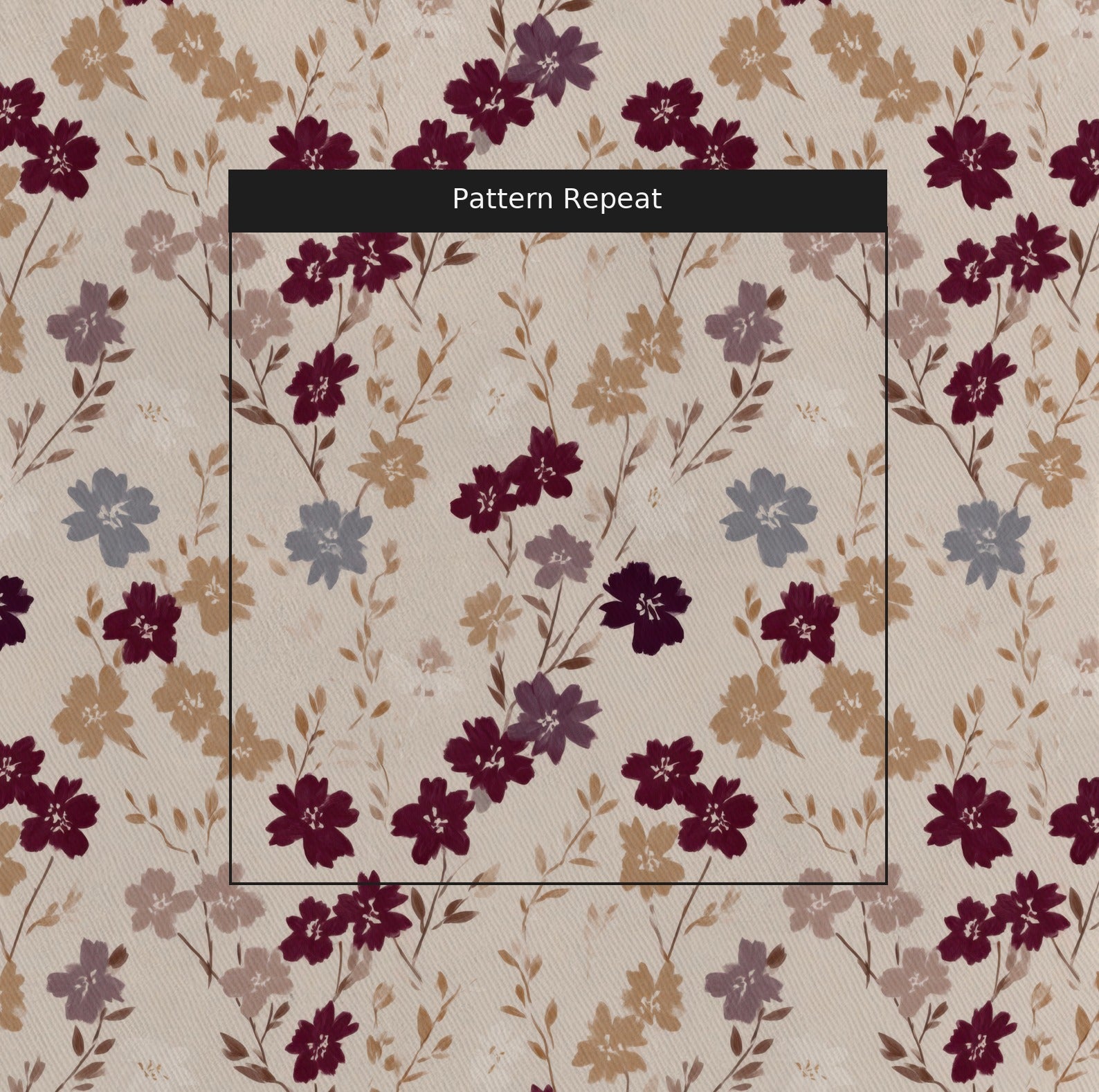 Rose Hall Fabric by the Yard — pattern repeat