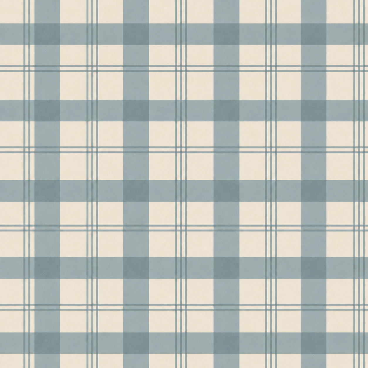 Chambray Tiles French Blue Plaid Wallpaper