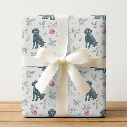 Merry Labradoodle - Wrapping Paper