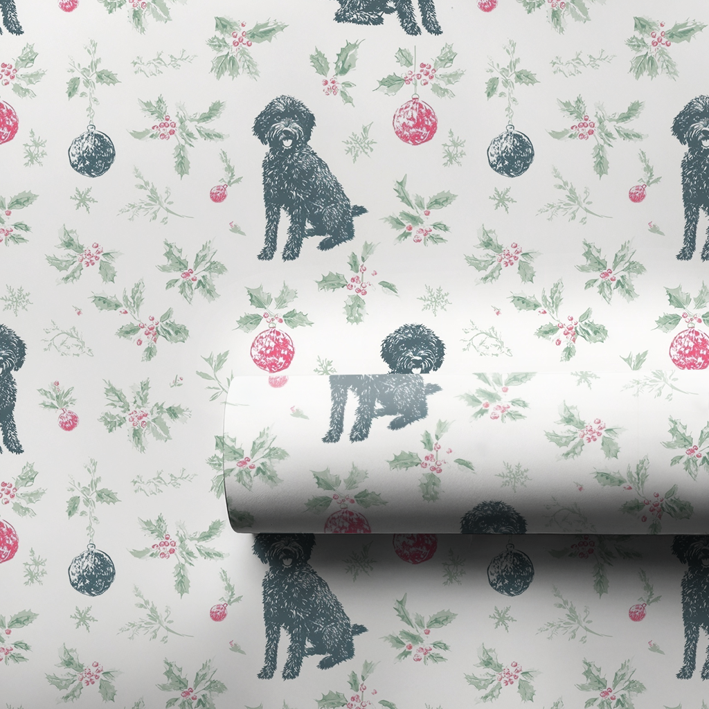 Merry Labradoodle - Wrapping Paper