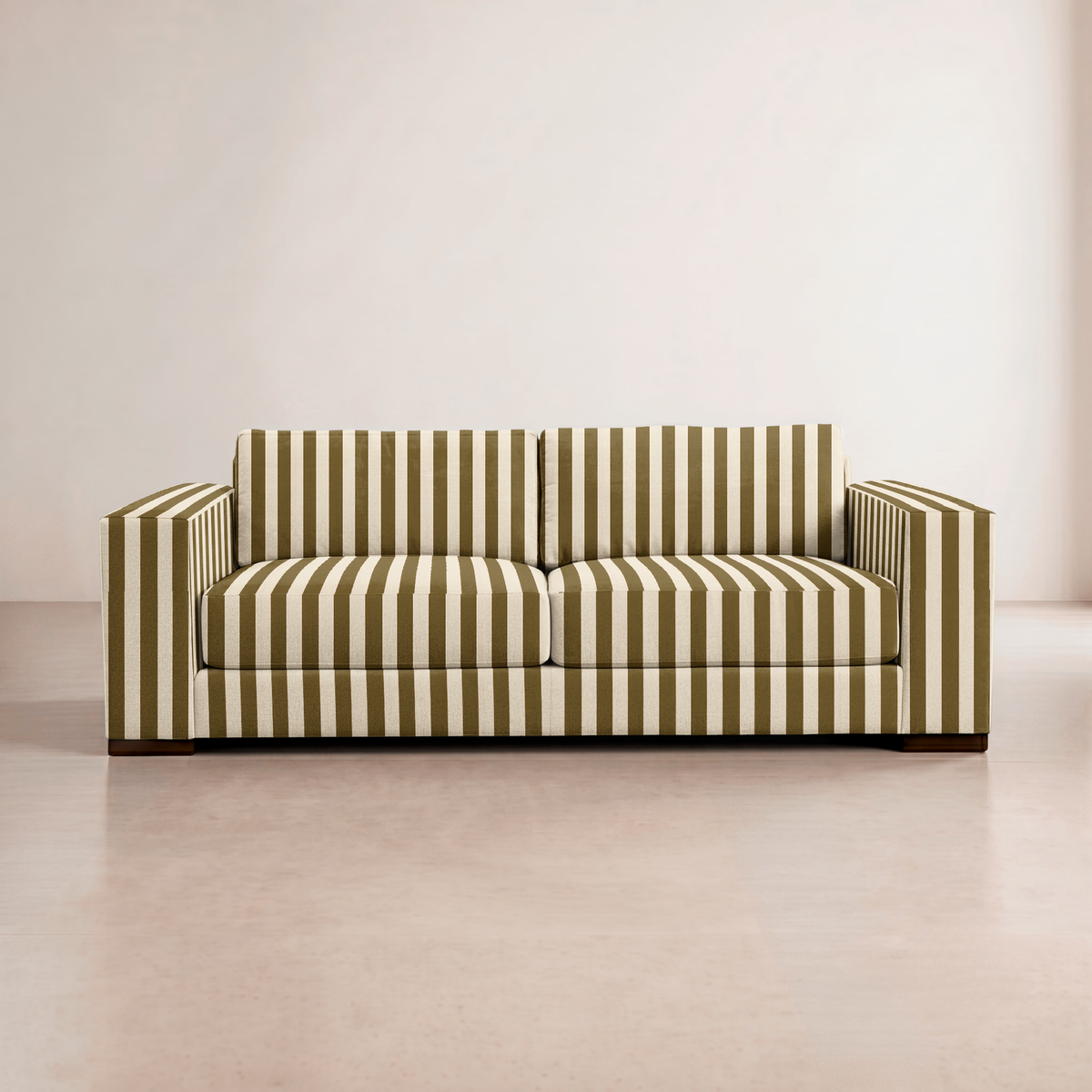 The Christopher Sofa in Jude Olive Stripes