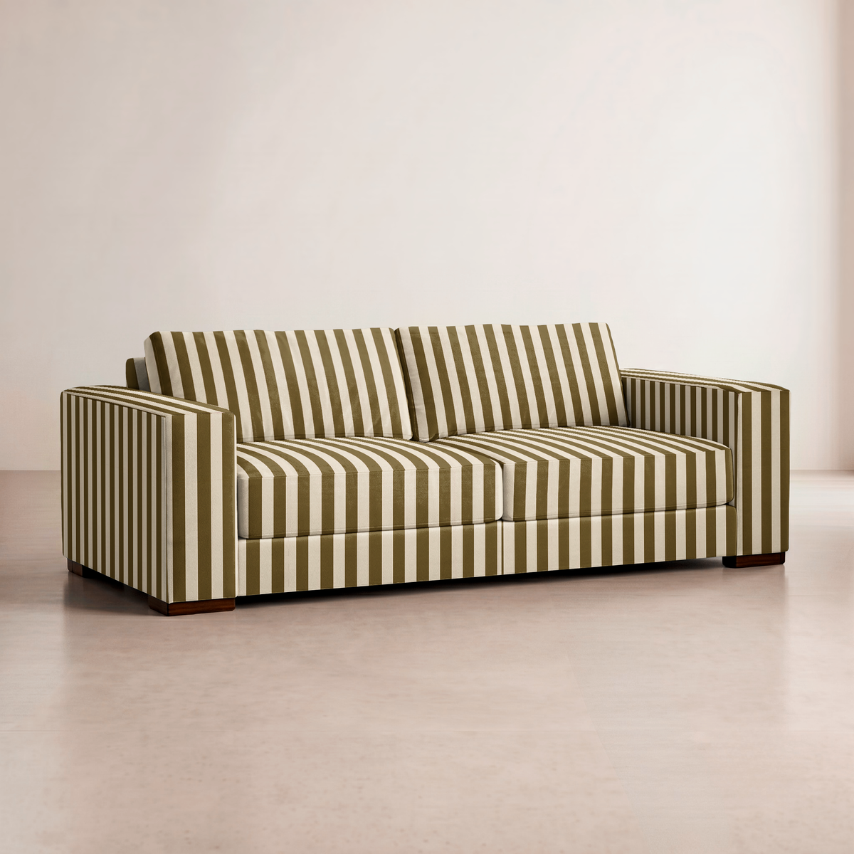 The Christopher Sofa in Jude Olive Stripes
