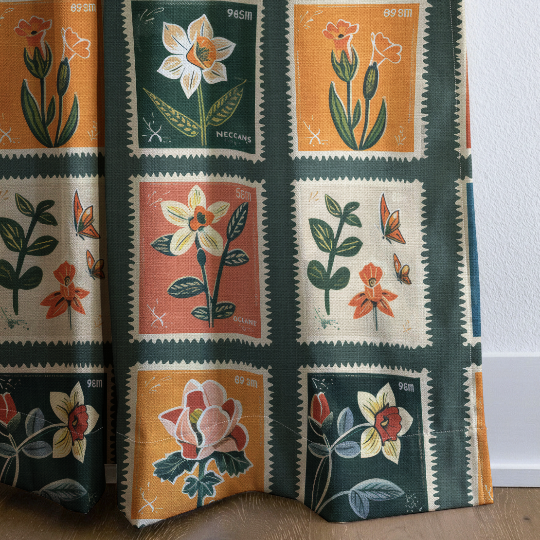 Penelope's Postage - Drapery — corner closeup