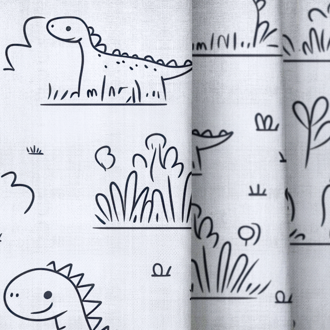 Dino Doodle - Drapery — close up