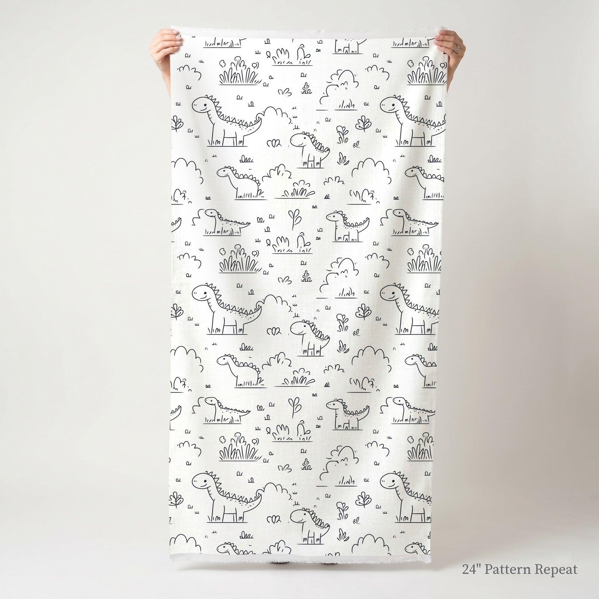 Dino Doodle Fabric by the Yard