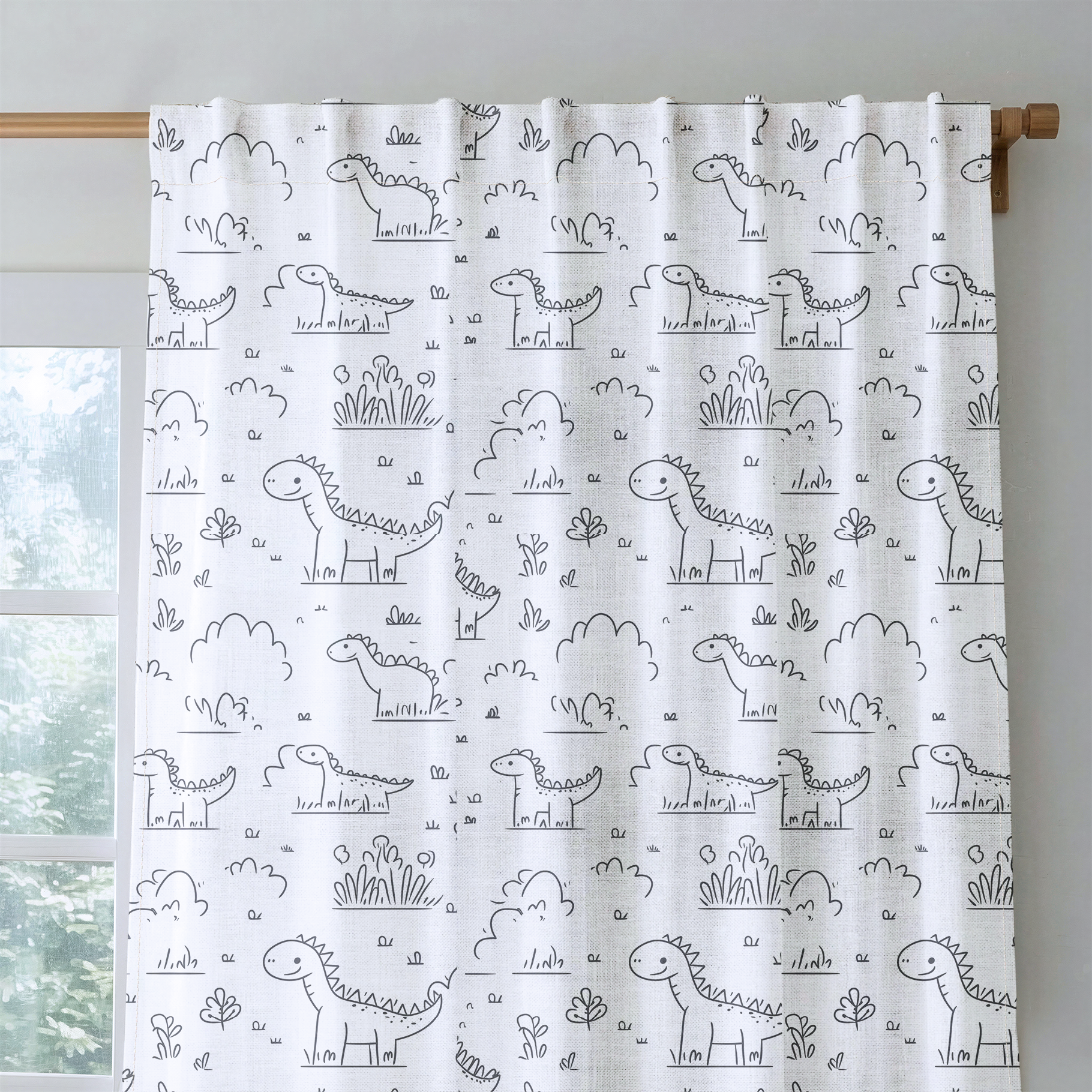 Dino Doodle - Drapery — rod