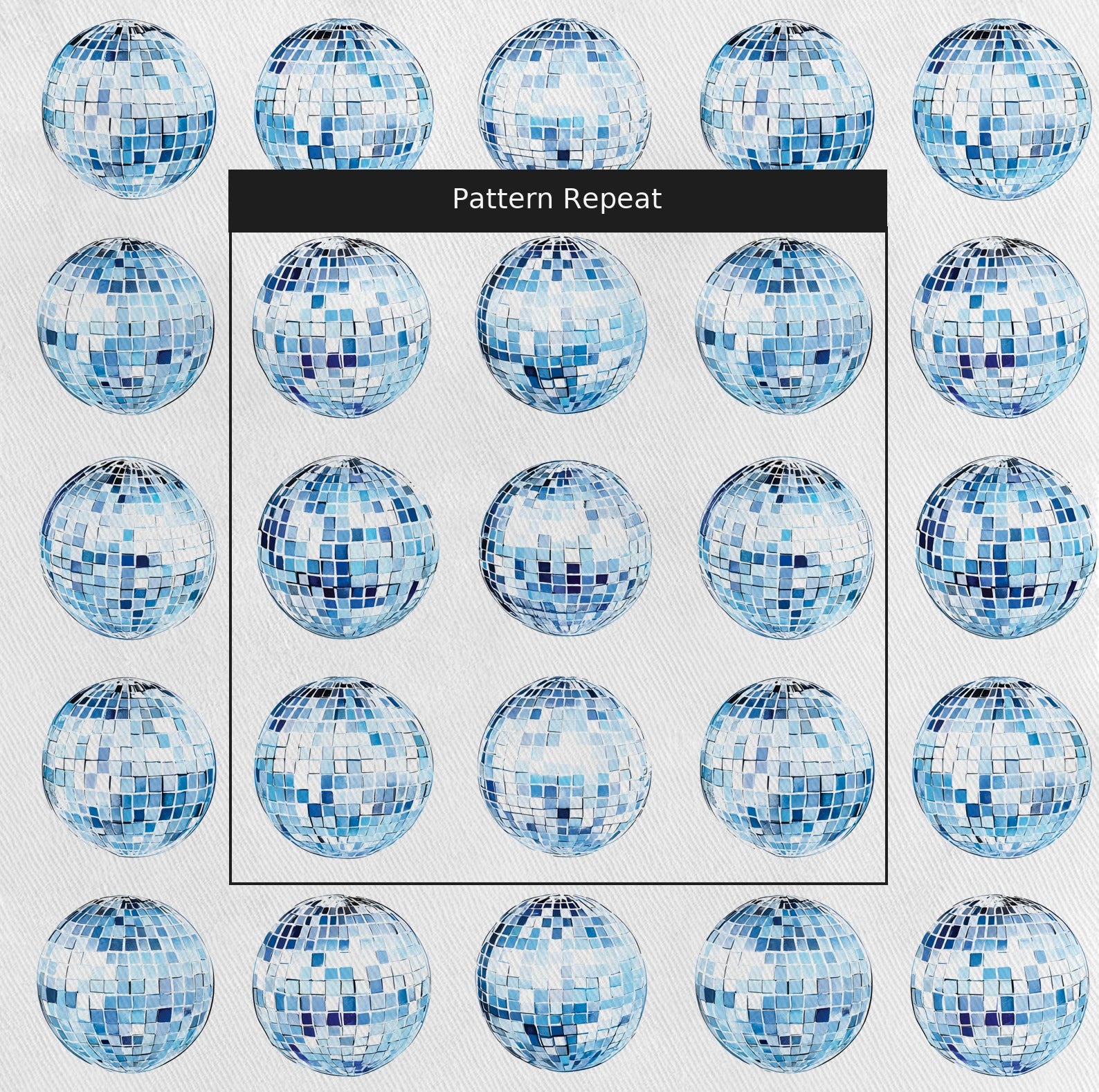 Disco Nights Fabric by the Yard — pattern repeat
