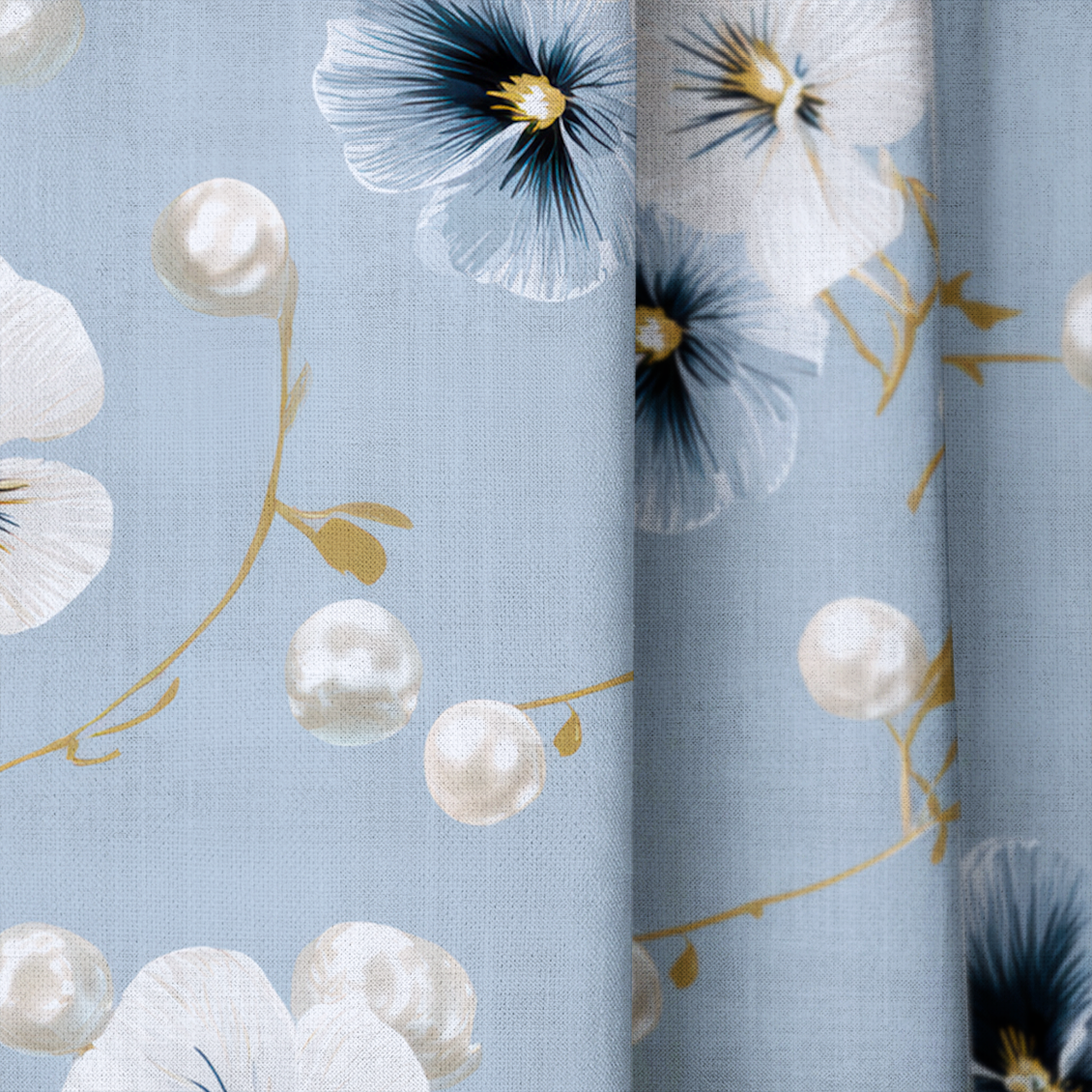 Flower Pearls - Drapery — close up