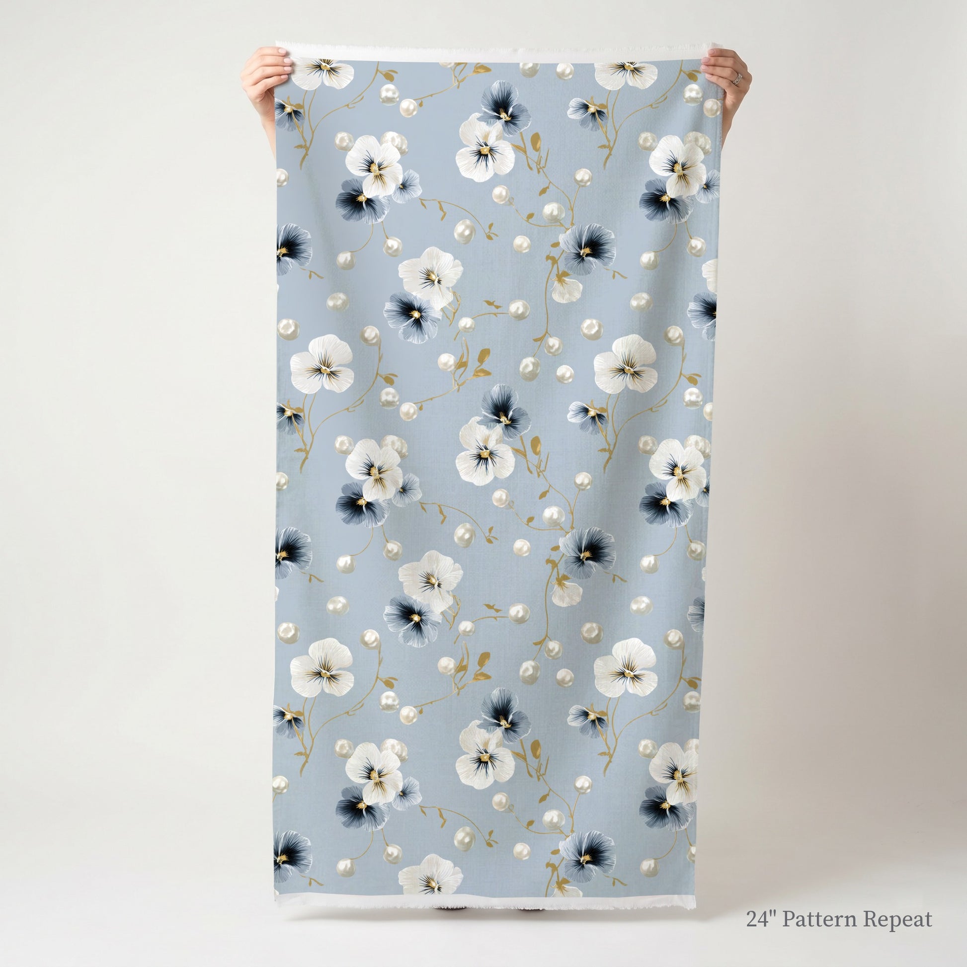 Flower Pearls Fabric by the Yard