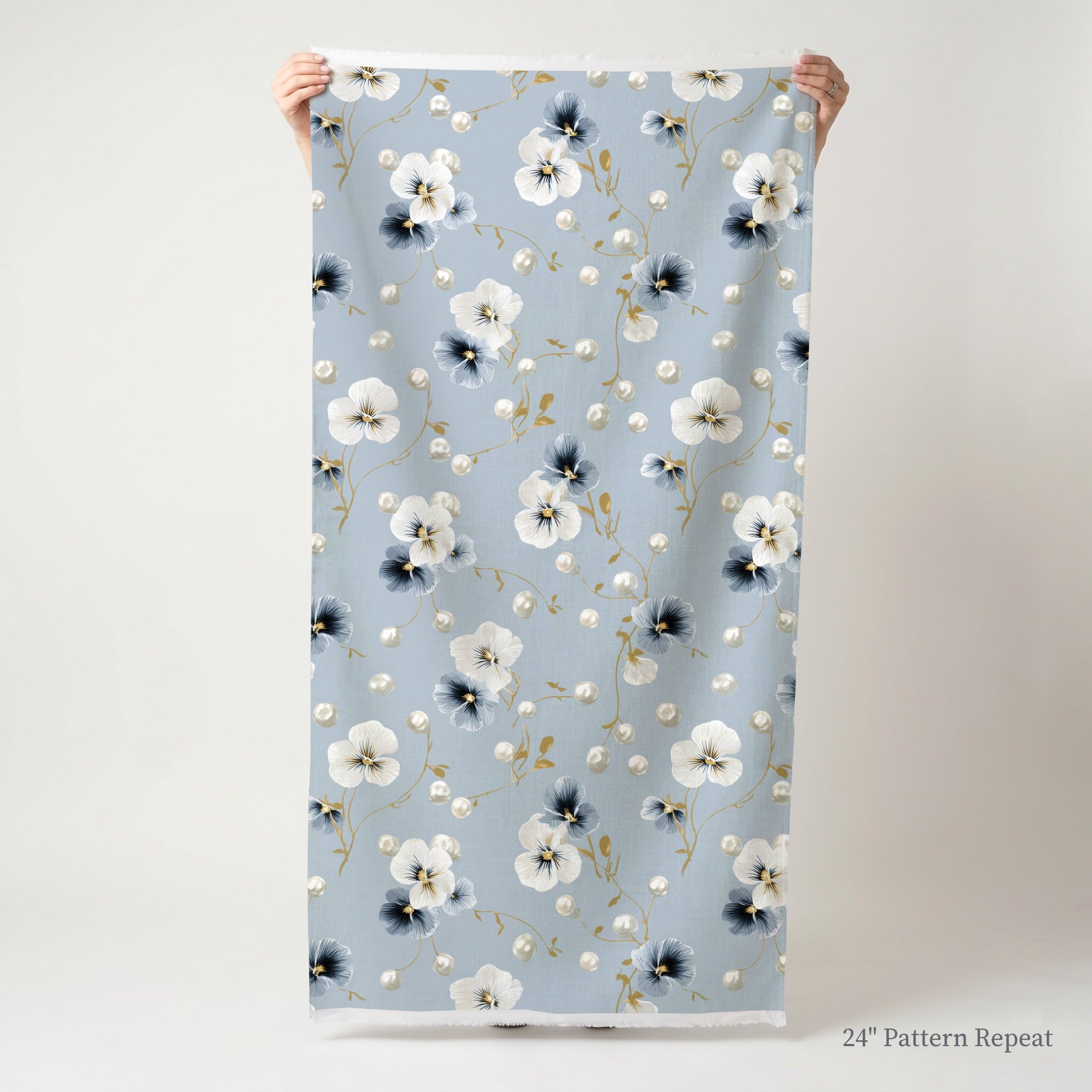Flower Pearls Fabric by the Yard