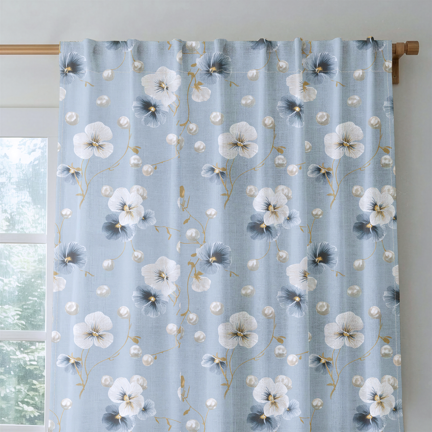 Flower Pearls - Drapery — rod