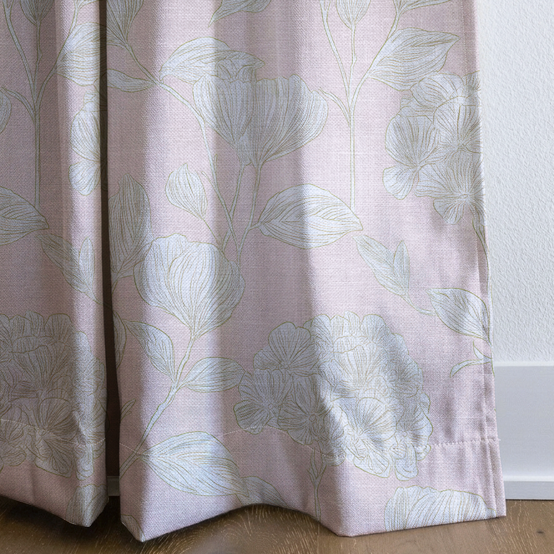 Blush Pink - Drapery — corner closeup