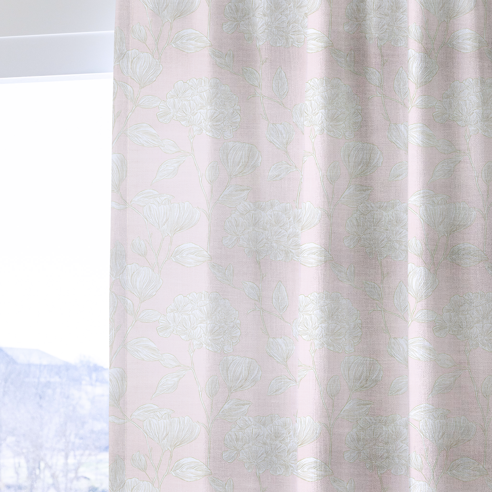 Blush Pink - Drapery — one panel