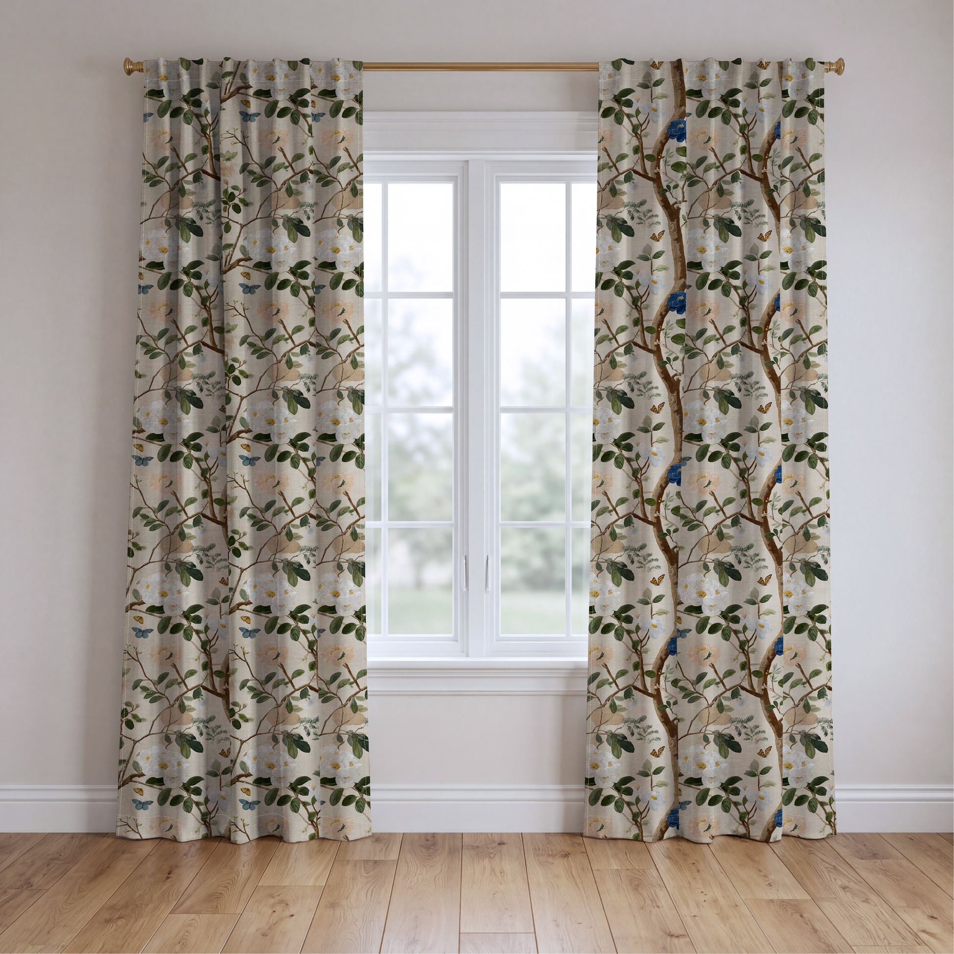Bloomed - Drapery — two panels