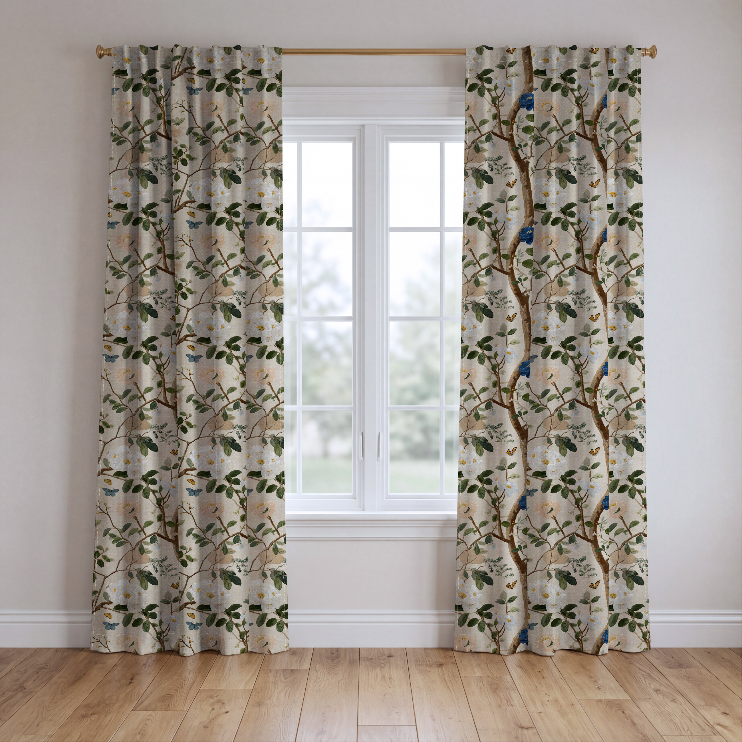 Bloomed - Drapery — two panels