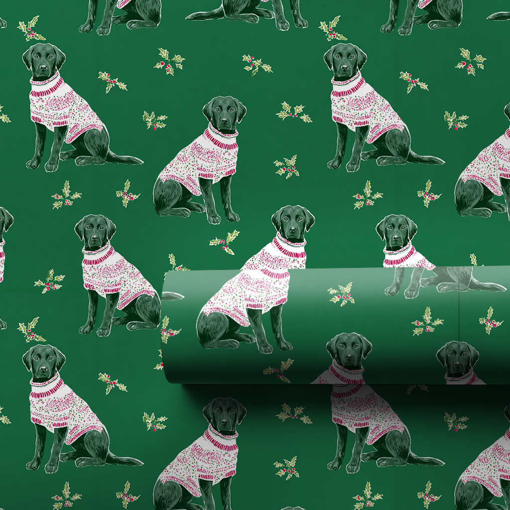 Black Lab Noel - Wrapping Paper