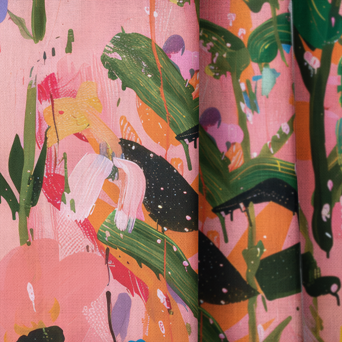 Scarlett's Spring Canvas - Drapery — close up