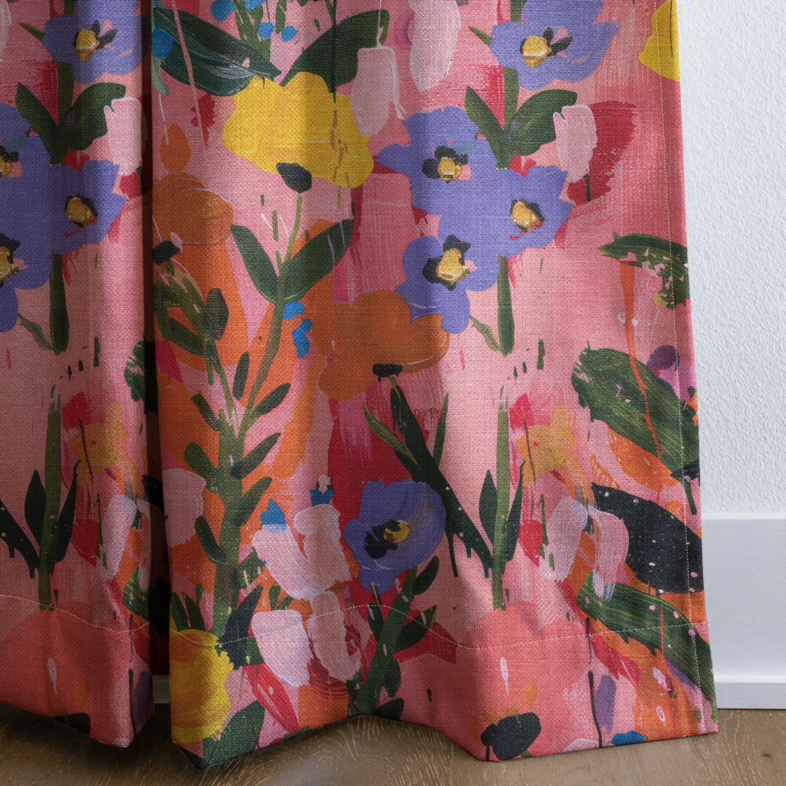 Scarlett's Spring Canvas - Drapery — corner closeup