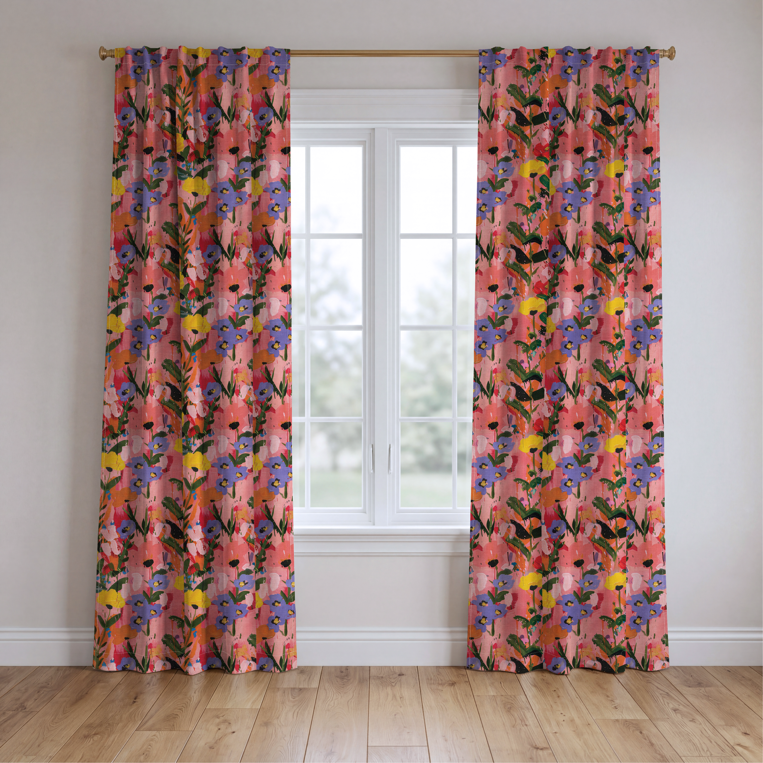 Scarlett's Spring Canvas - Drapery — two panels
