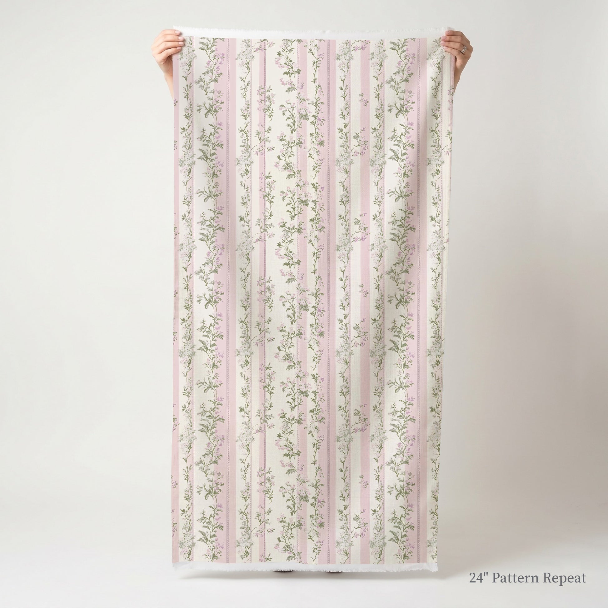 Blooming Stripes Fabric by the Yard