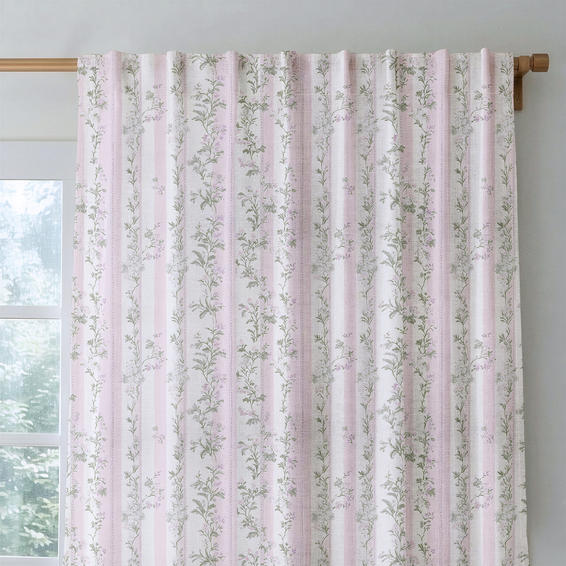 Blooming Stripes - Drapery — rod