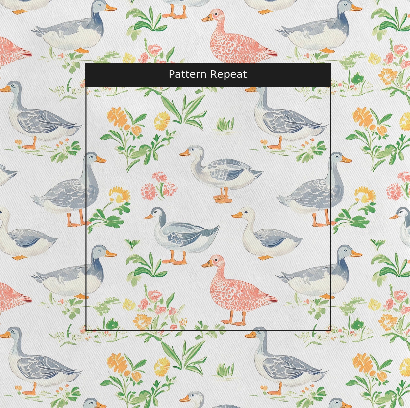 Dahlia Fabric by the Yard — pattern repeat