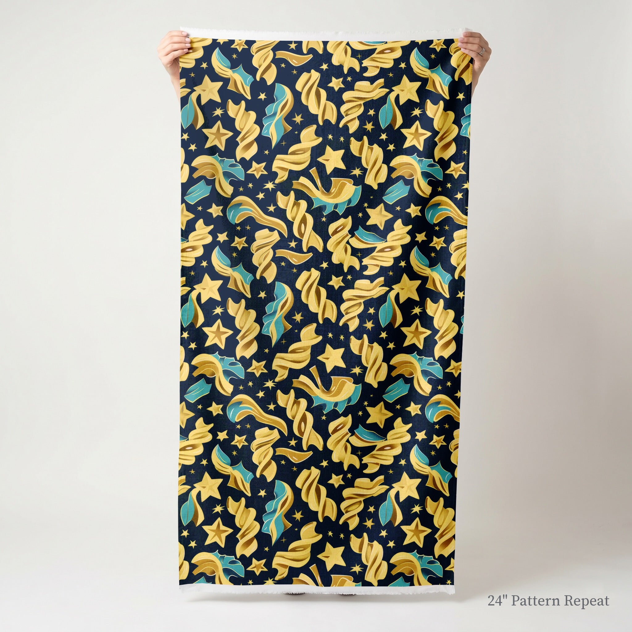 Luna's Cosmic Linguine Fabric by the Yard