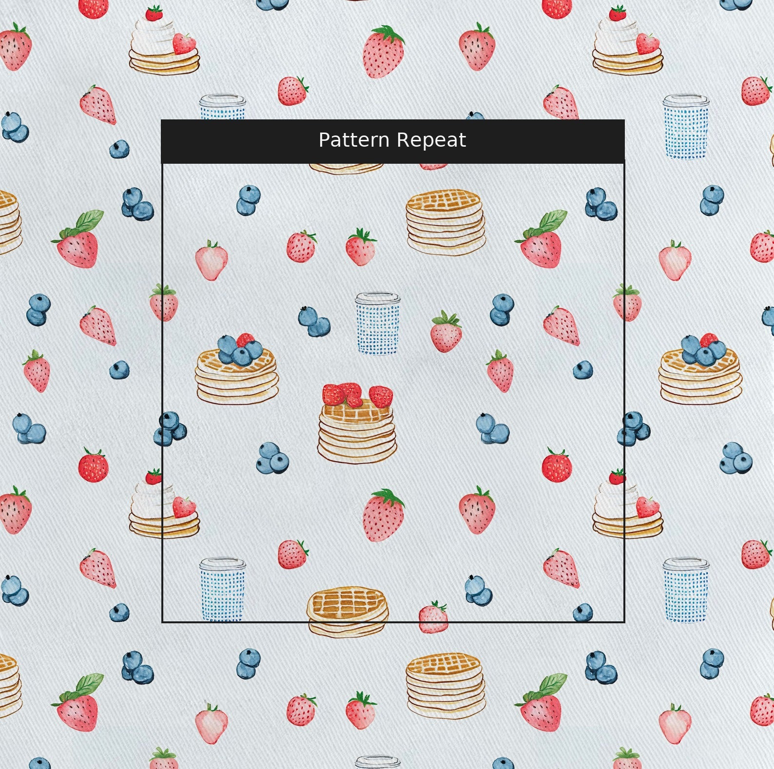 Good Morning Fabric by the Yard — pattern repeat