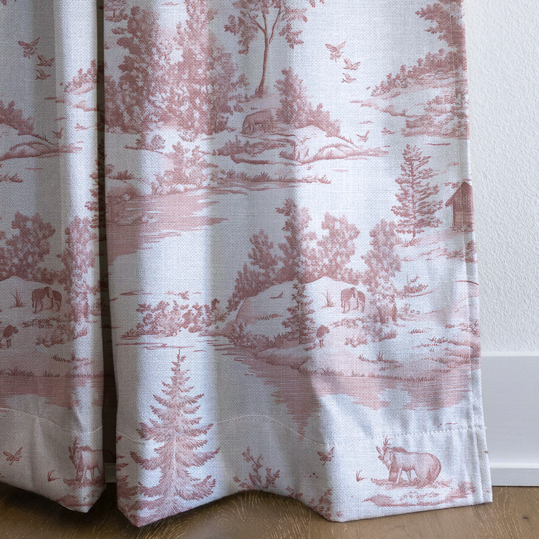 Vintage Woodland - Drapery — corner closeup