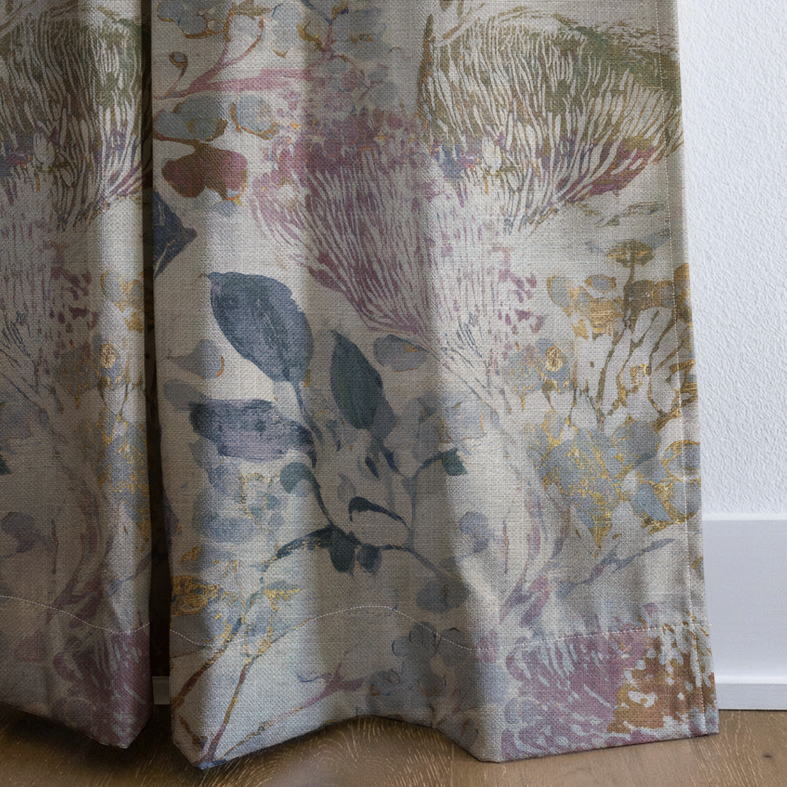 The Soft Green - Drapery — corner closeup