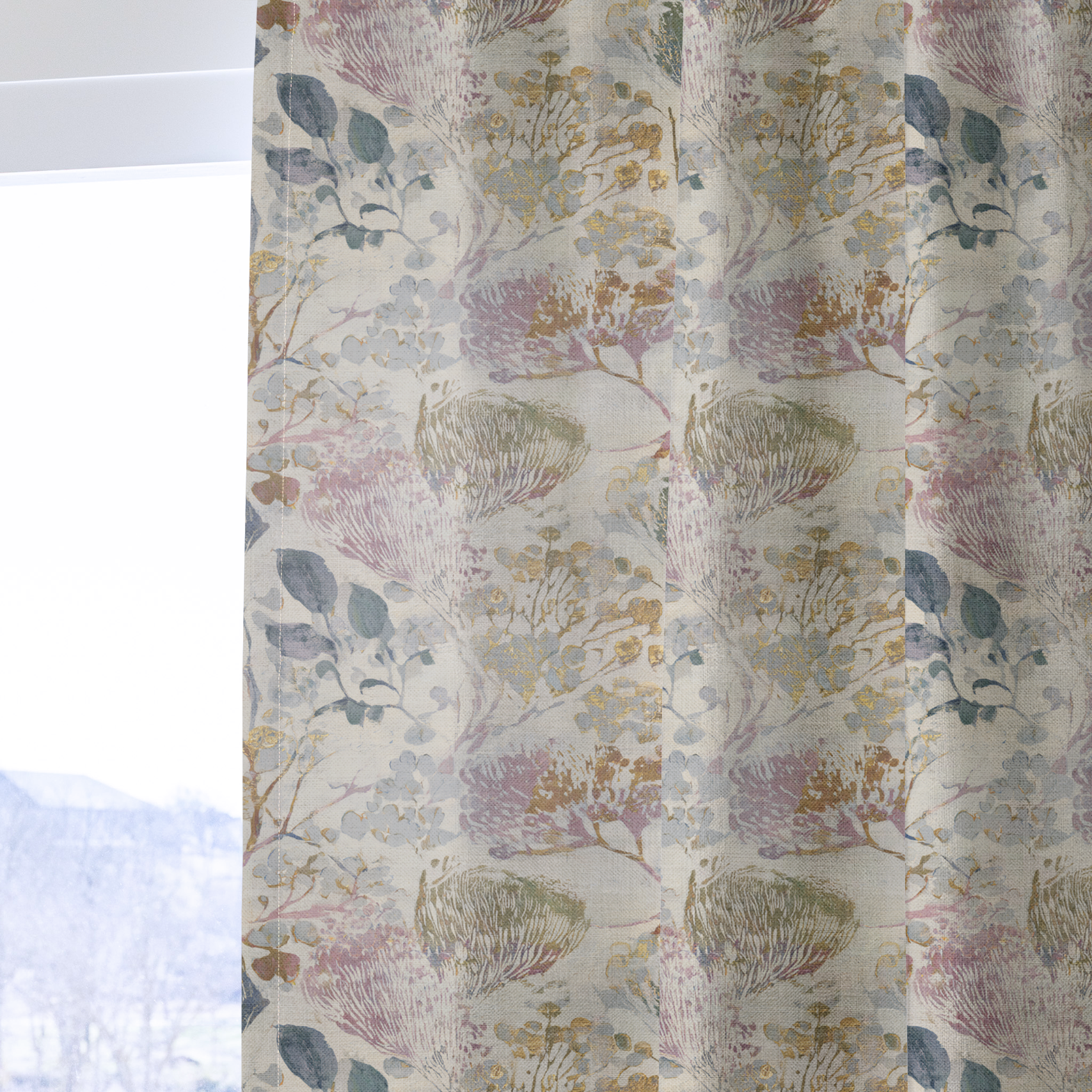 The Soft Green - Drapery — one panel