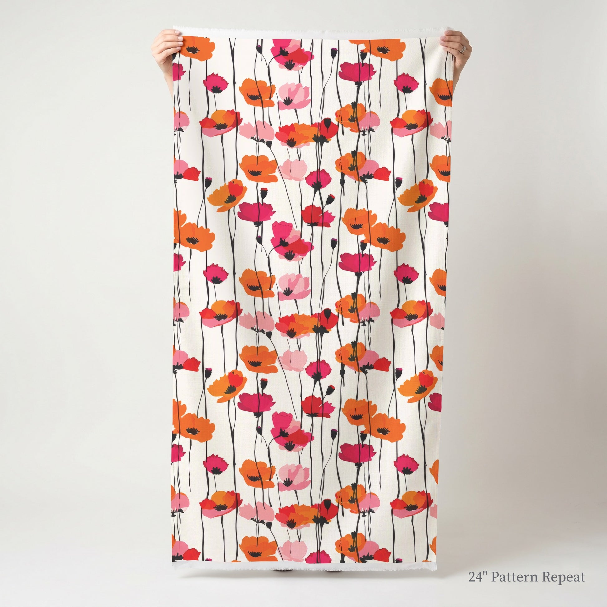 Piper's Poppy Parade Fabric by the Yard