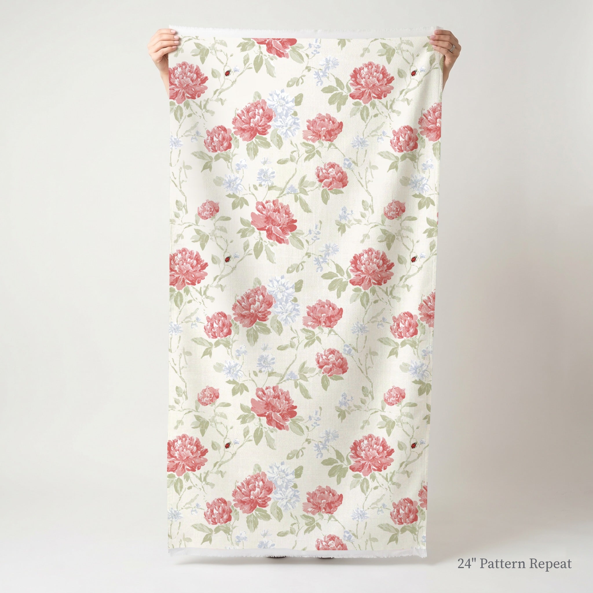 Crimson Garden Fabric by the Yard