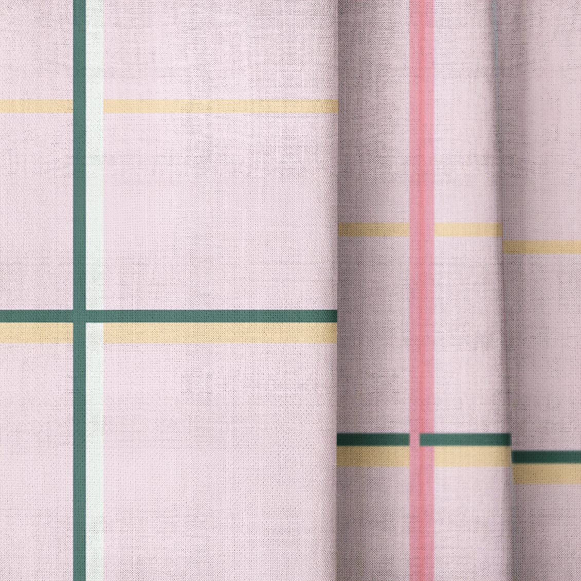 Plaid About You - Drapery — close up