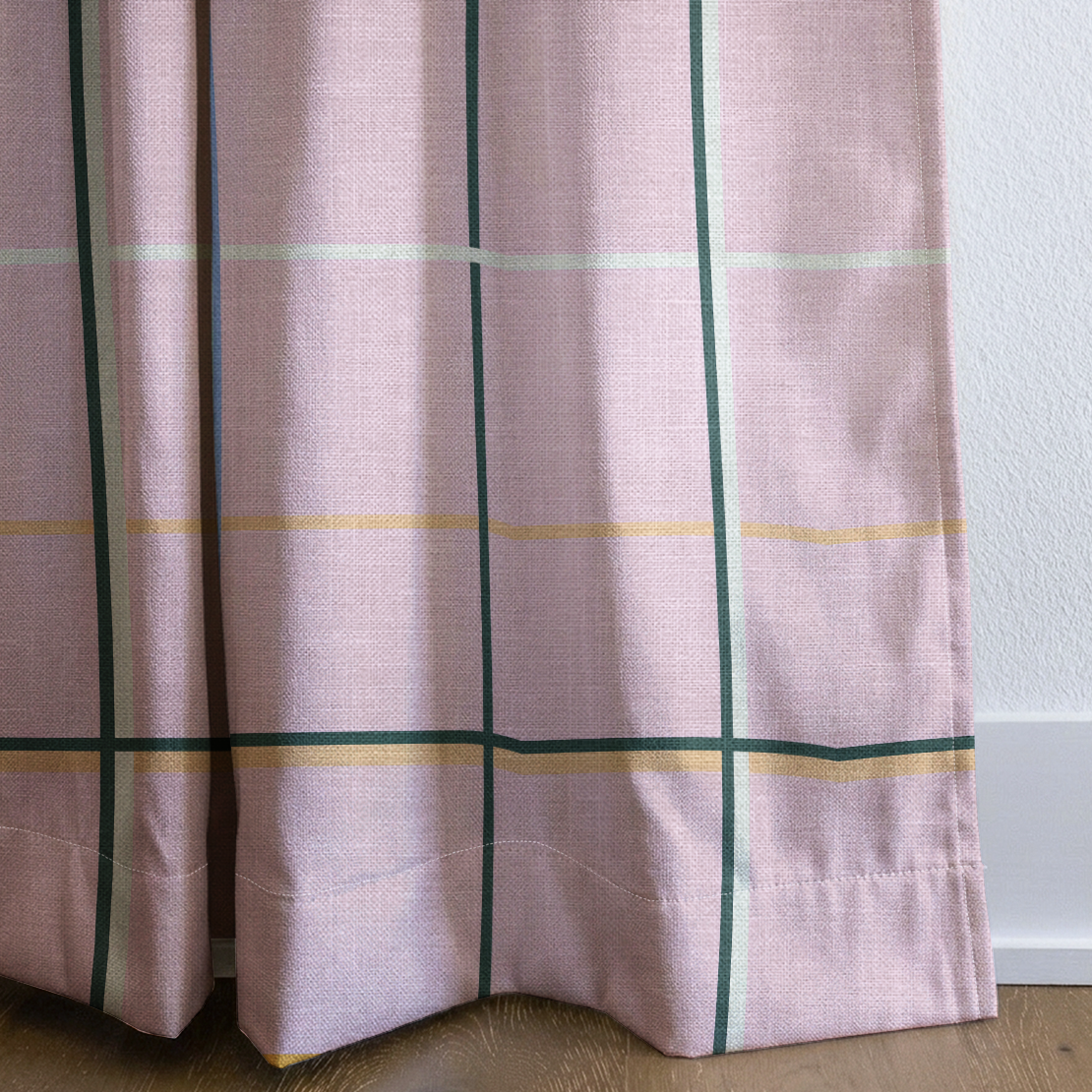 Plaid About You - Drapery — corner closeup