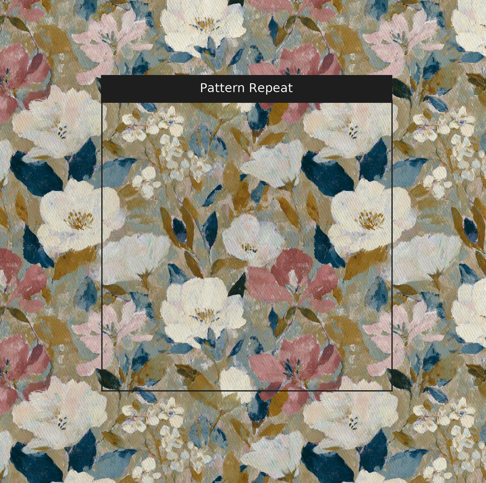 Pale Wander Fabric by the Yard — pattern repeat