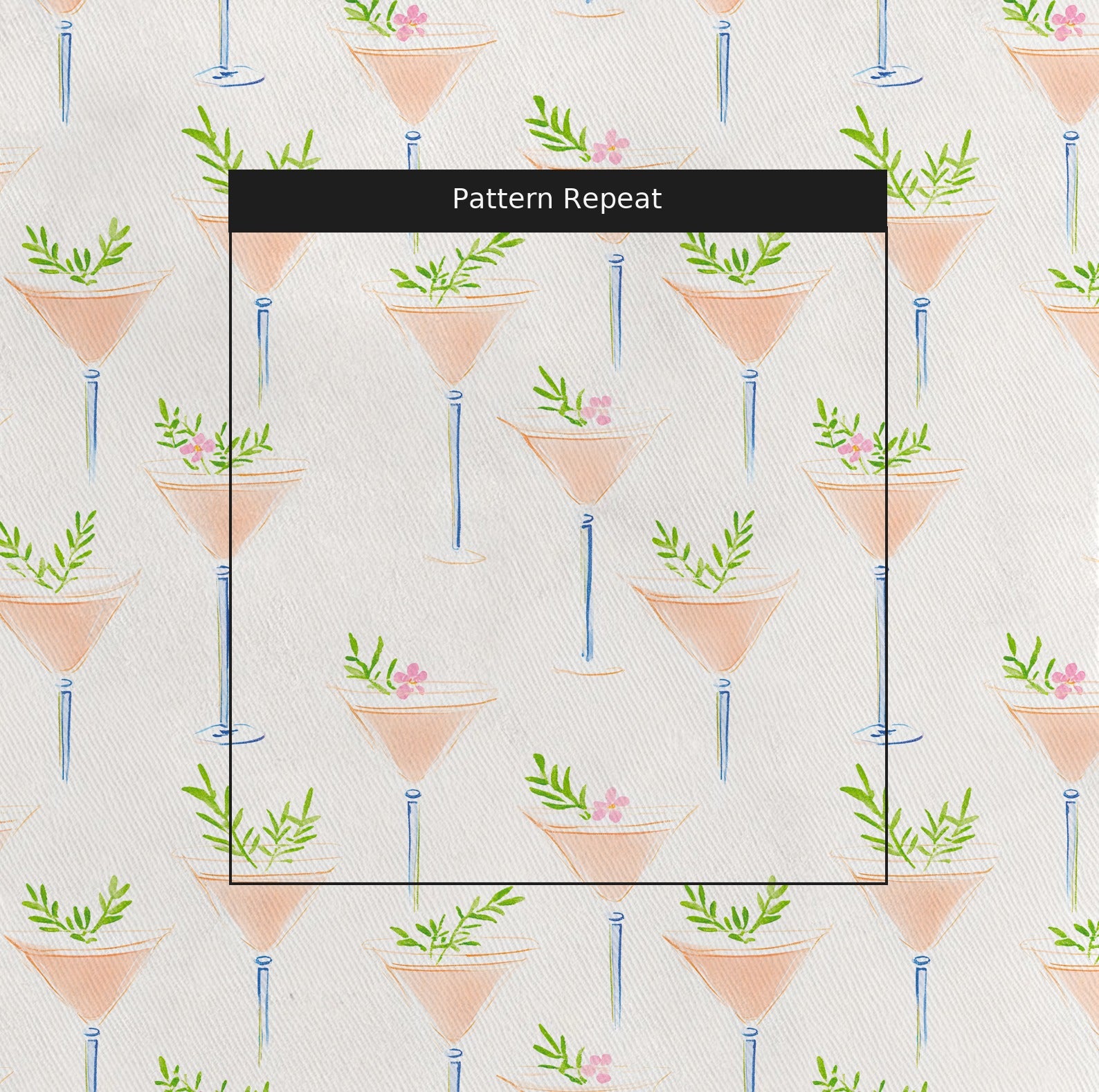 Sassy Spritz Fabric by the Yard — pattern repeat