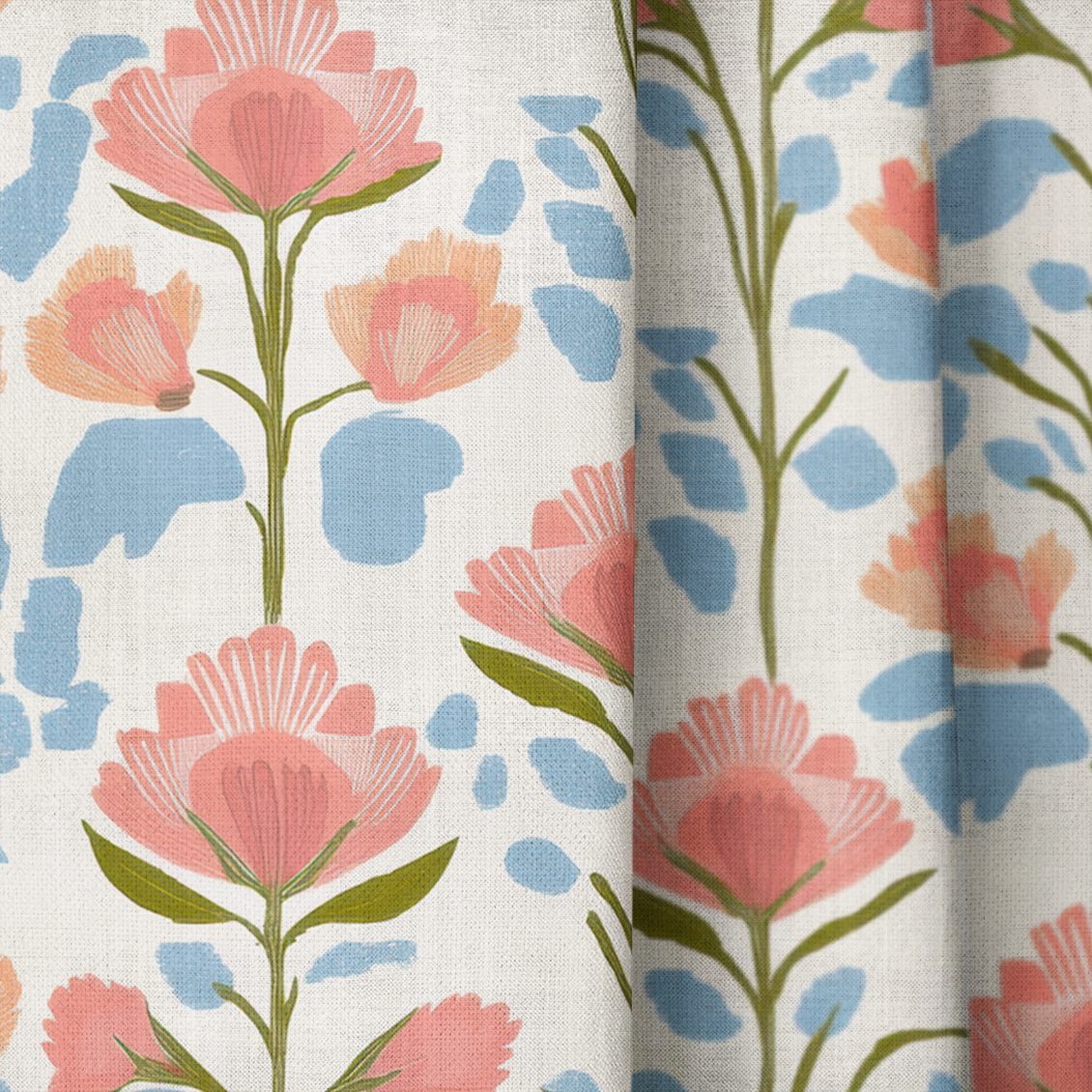 June In Bloom - Drapery — close up