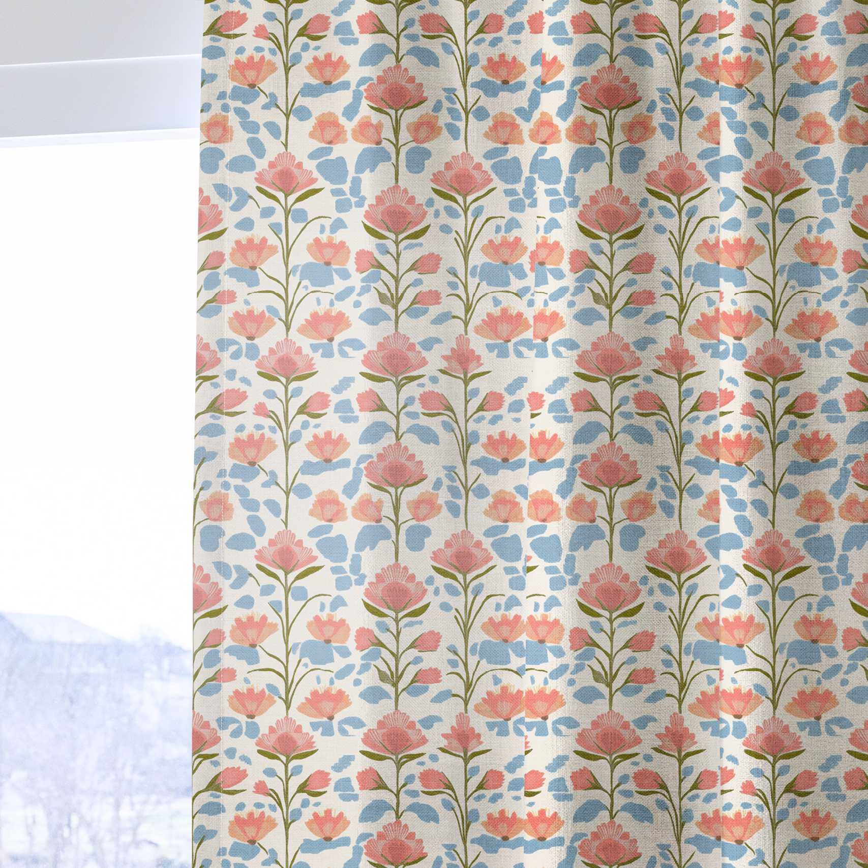 June In Bloom - Drapery — one panel