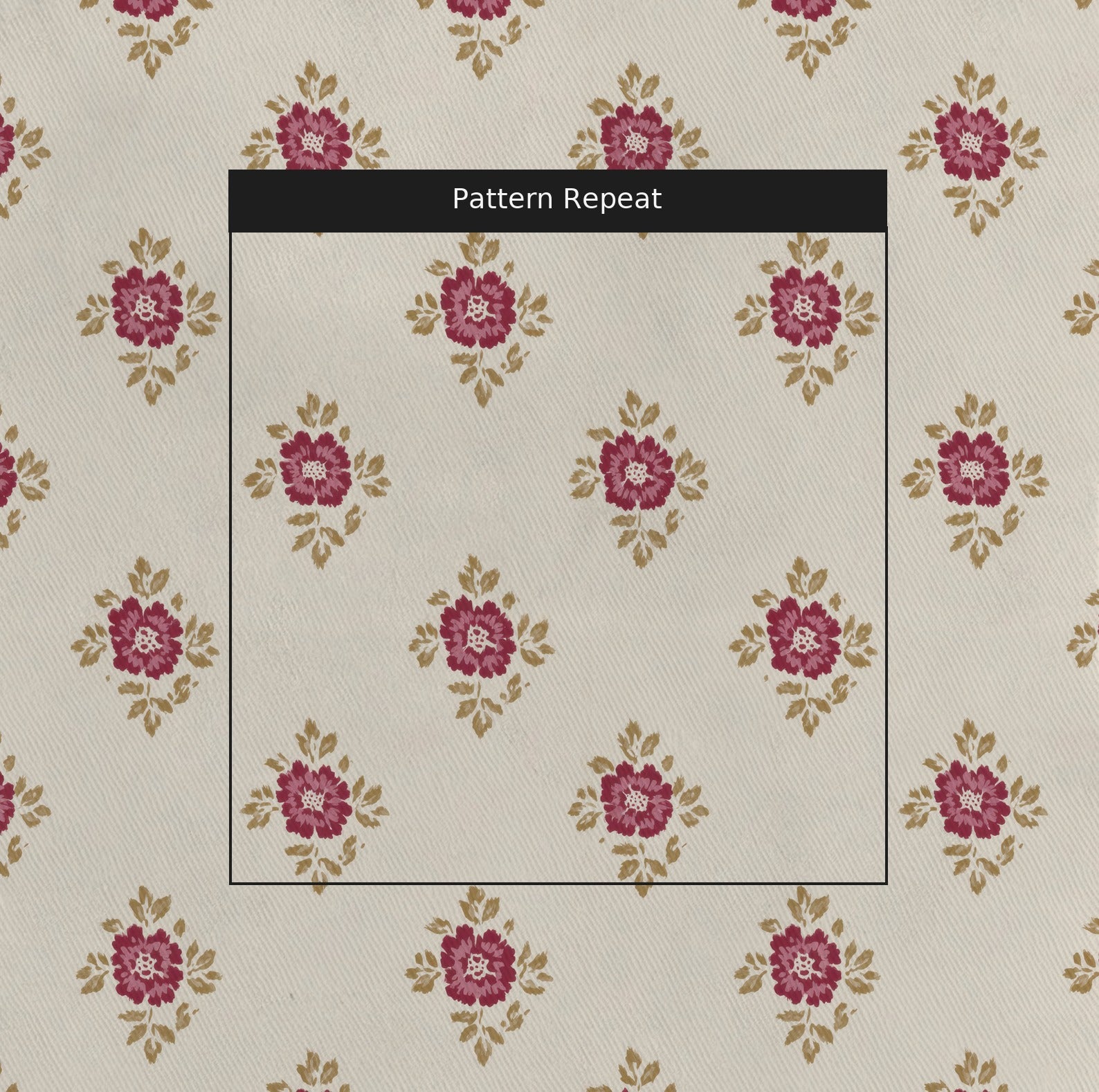 Meadow Club Fabric by the Yard — pattern repeat