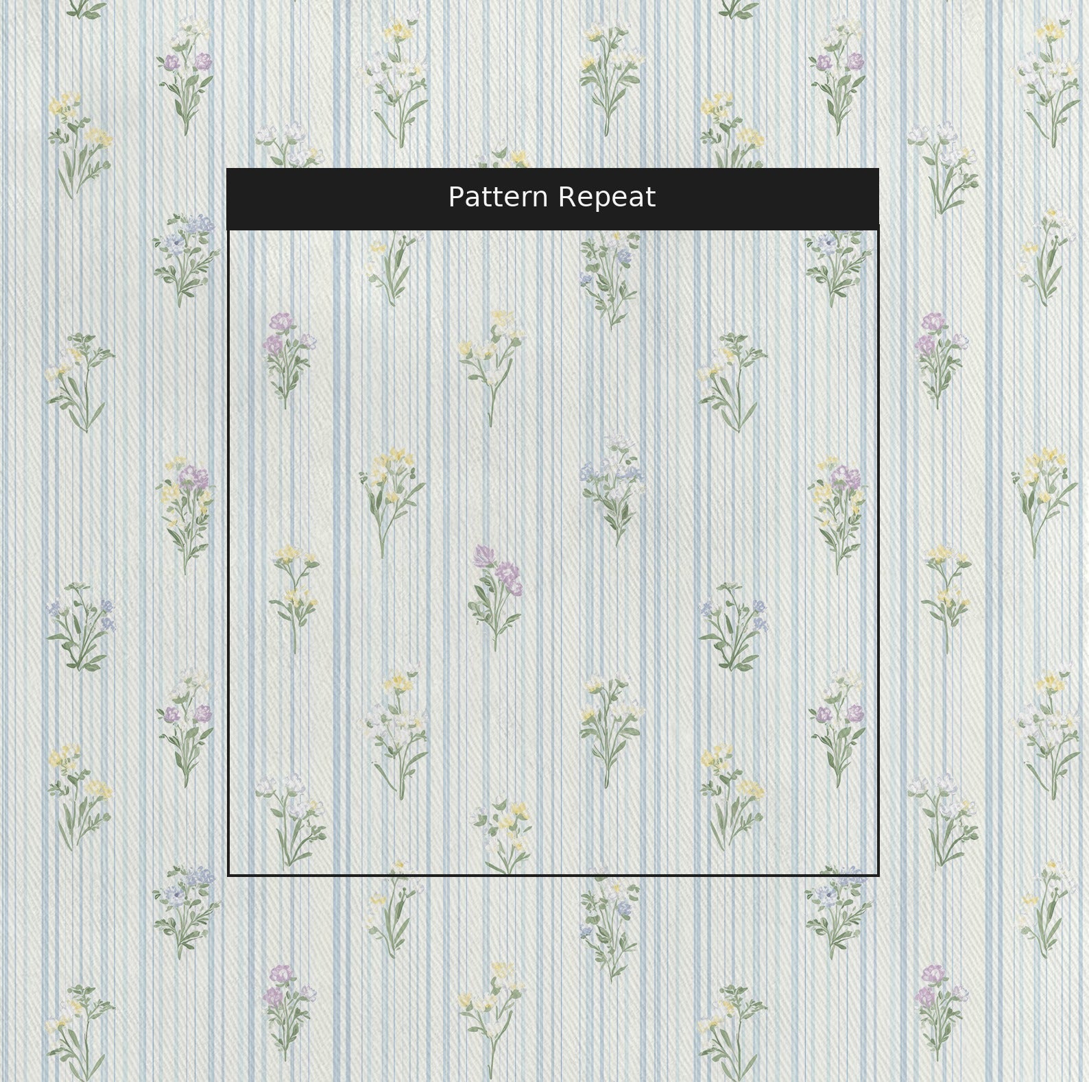 Front Row Floral Fabric by the Yard — pattern repeat
