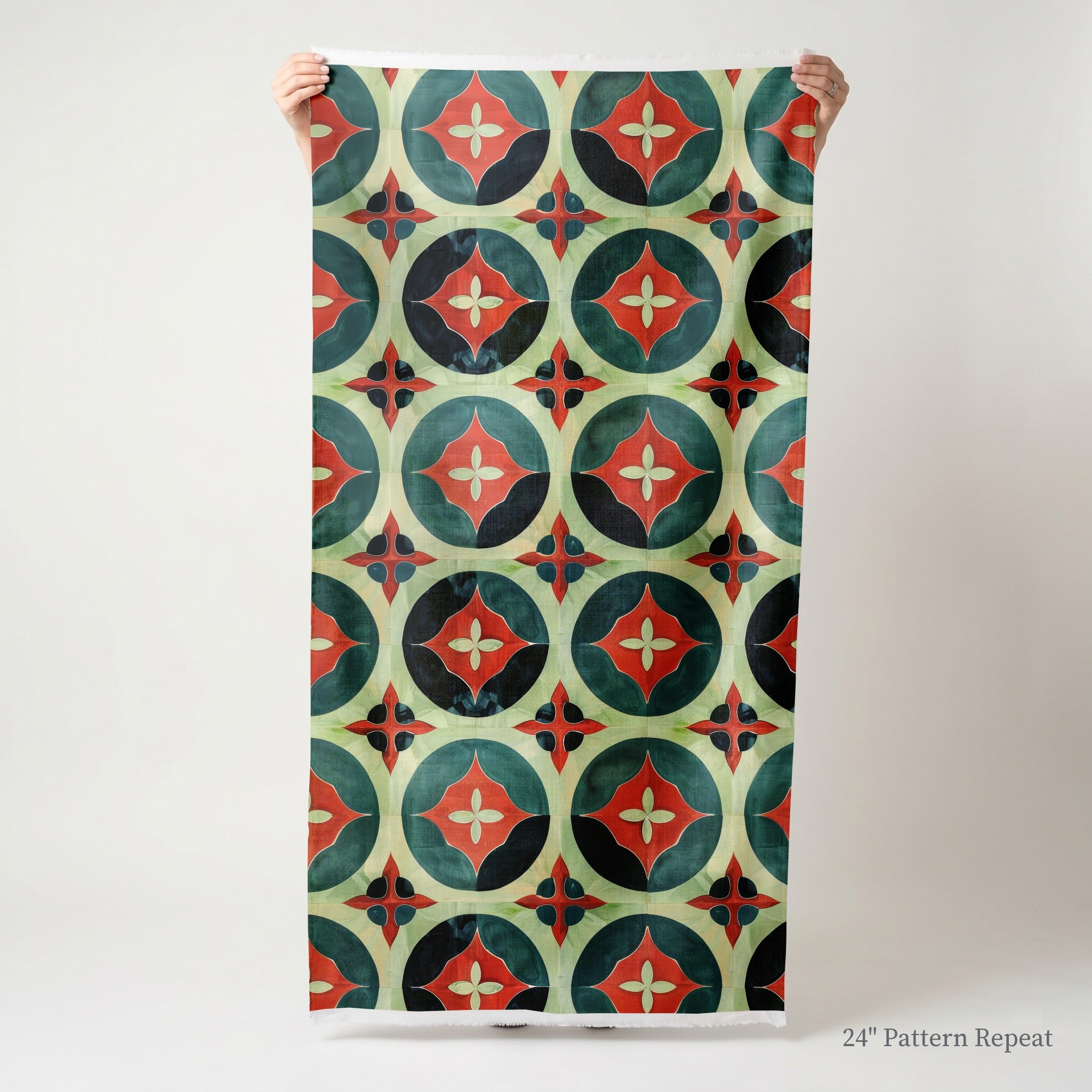 Isabella Fleur-de-Lis Watercolor Fabric by the Yard