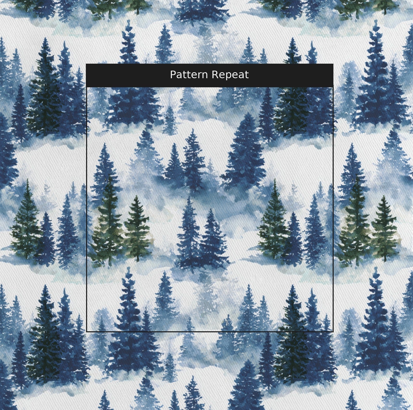 Starry Pines Fabric by the Yard — pattern repeat