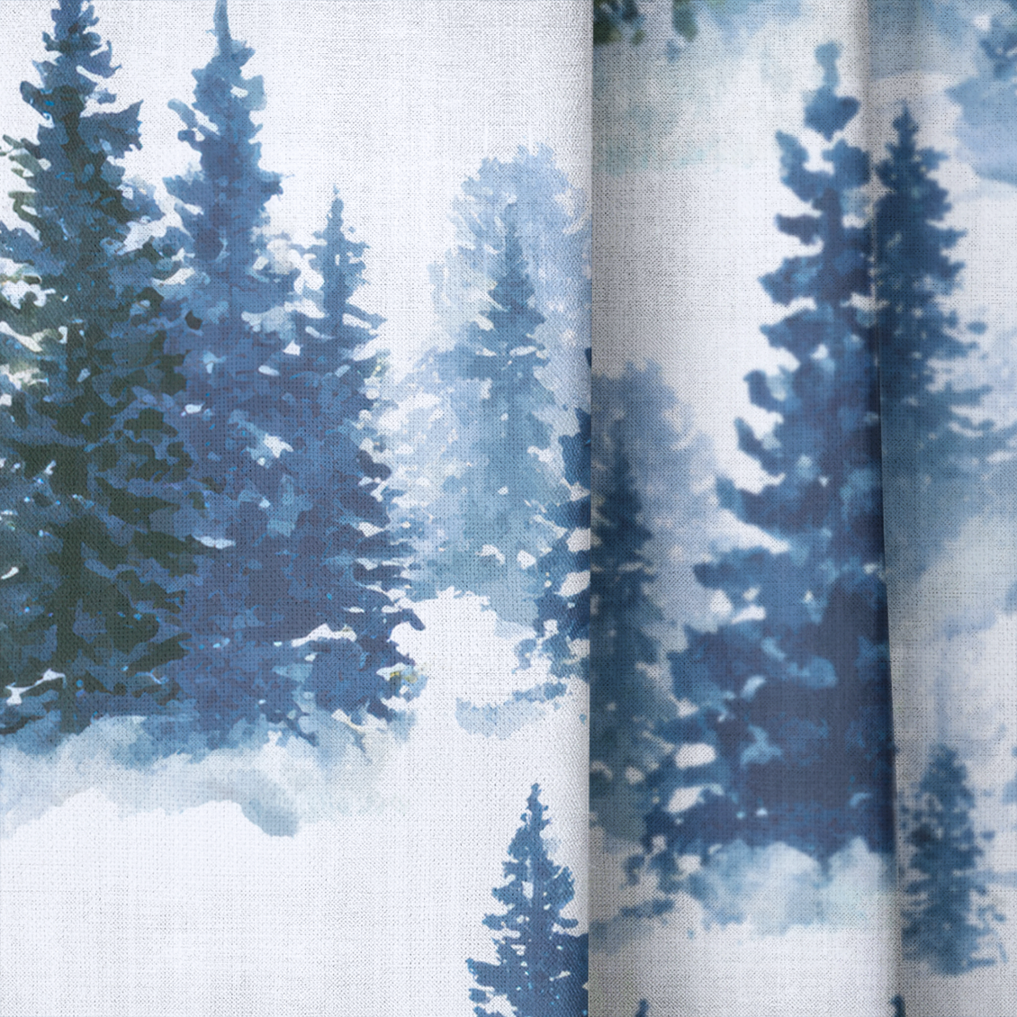 Starry Pines - Drapery — close up