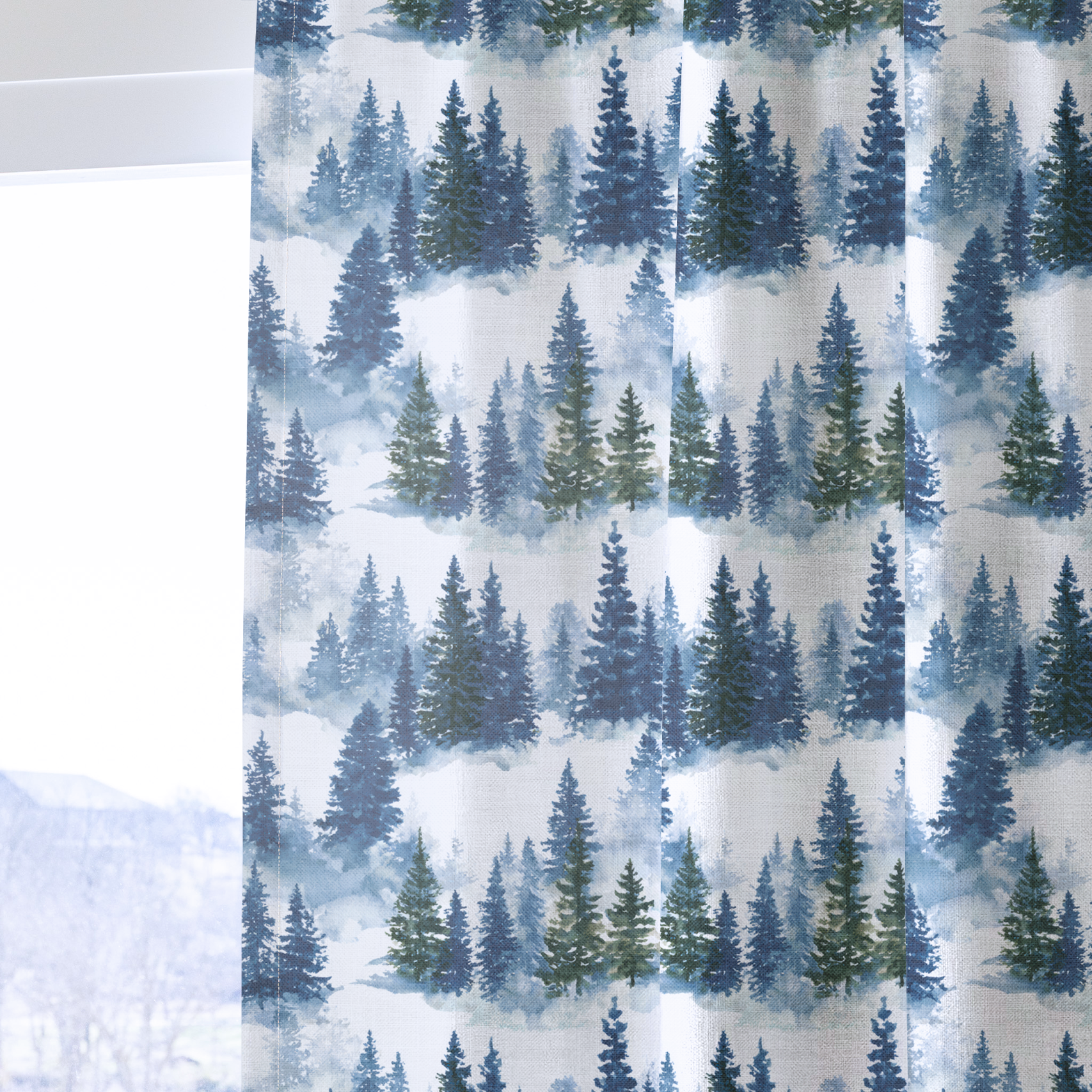 Starry Pines - Drapery — one panel